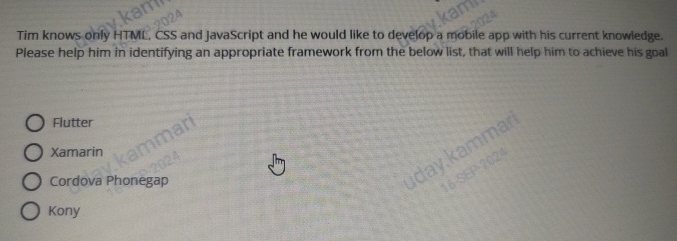 Tim knows only HTML , CSS and JavaScript and he