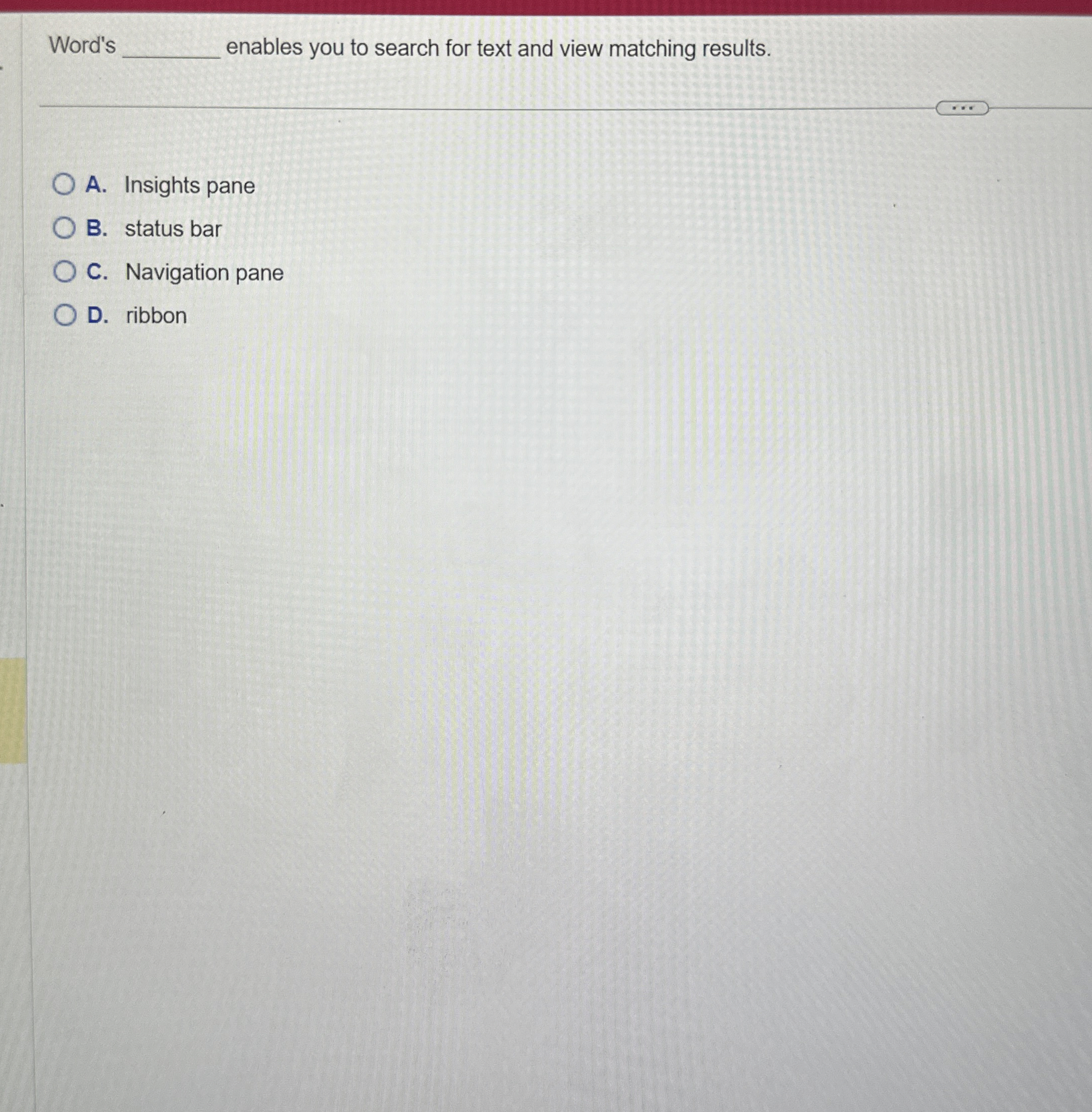Words enables you to search for text and vurw