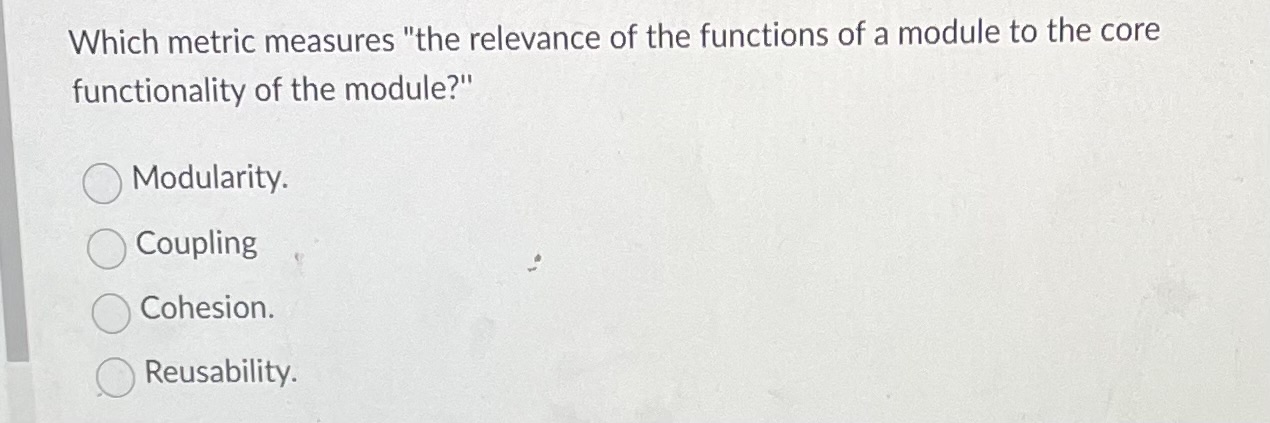 Which metric measures "the relevance of the