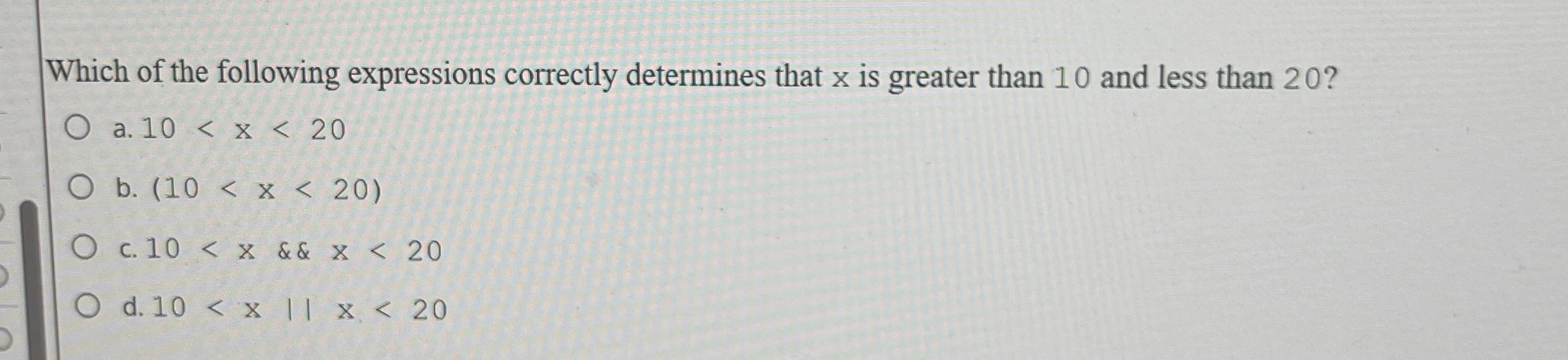 Which of the following expressions correctly