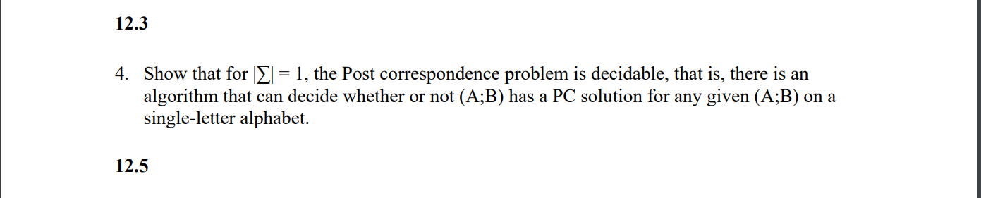 Show that for | sum | = 1 , the Post