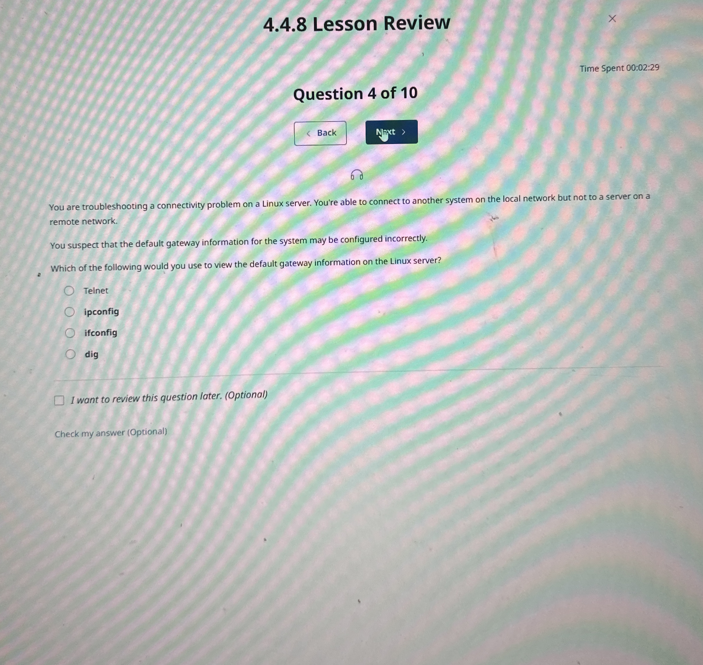 4 . 4 . 8 Lesson Review Time Spent 0 0 : 0 2 : 2