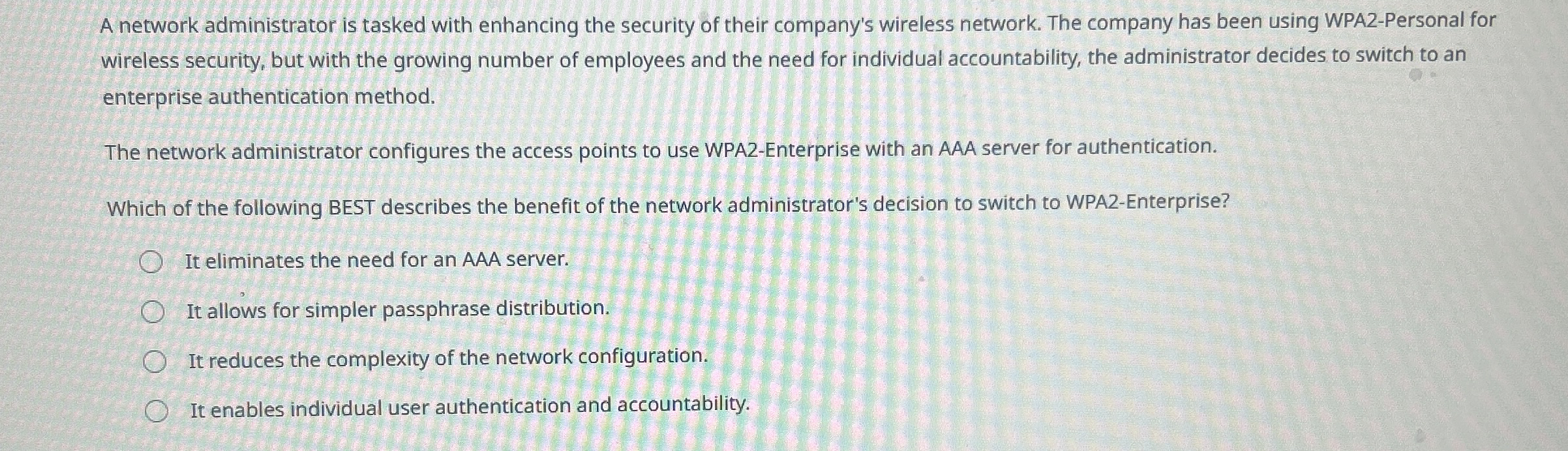 A network administrator is tasked with enhancing