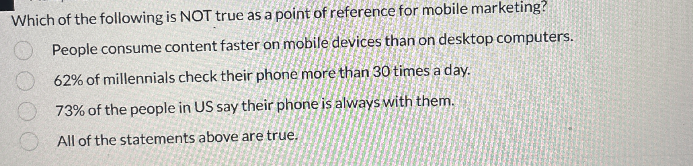 Which of the following is NOT true as a point of