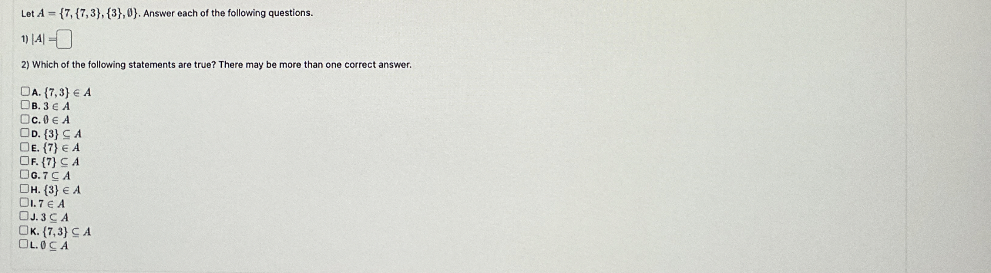 Let . Answer each of the following questions. | A