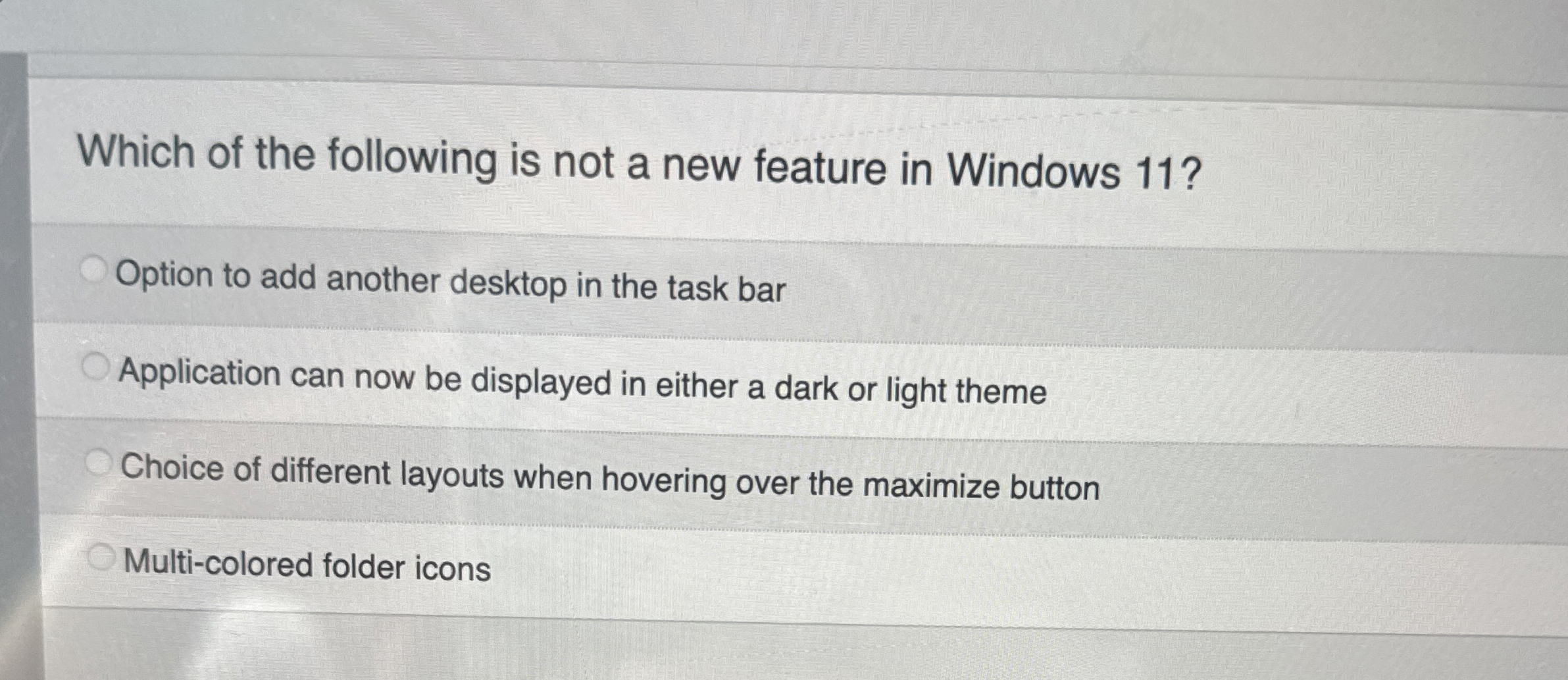 Which of the following is not a new feature in