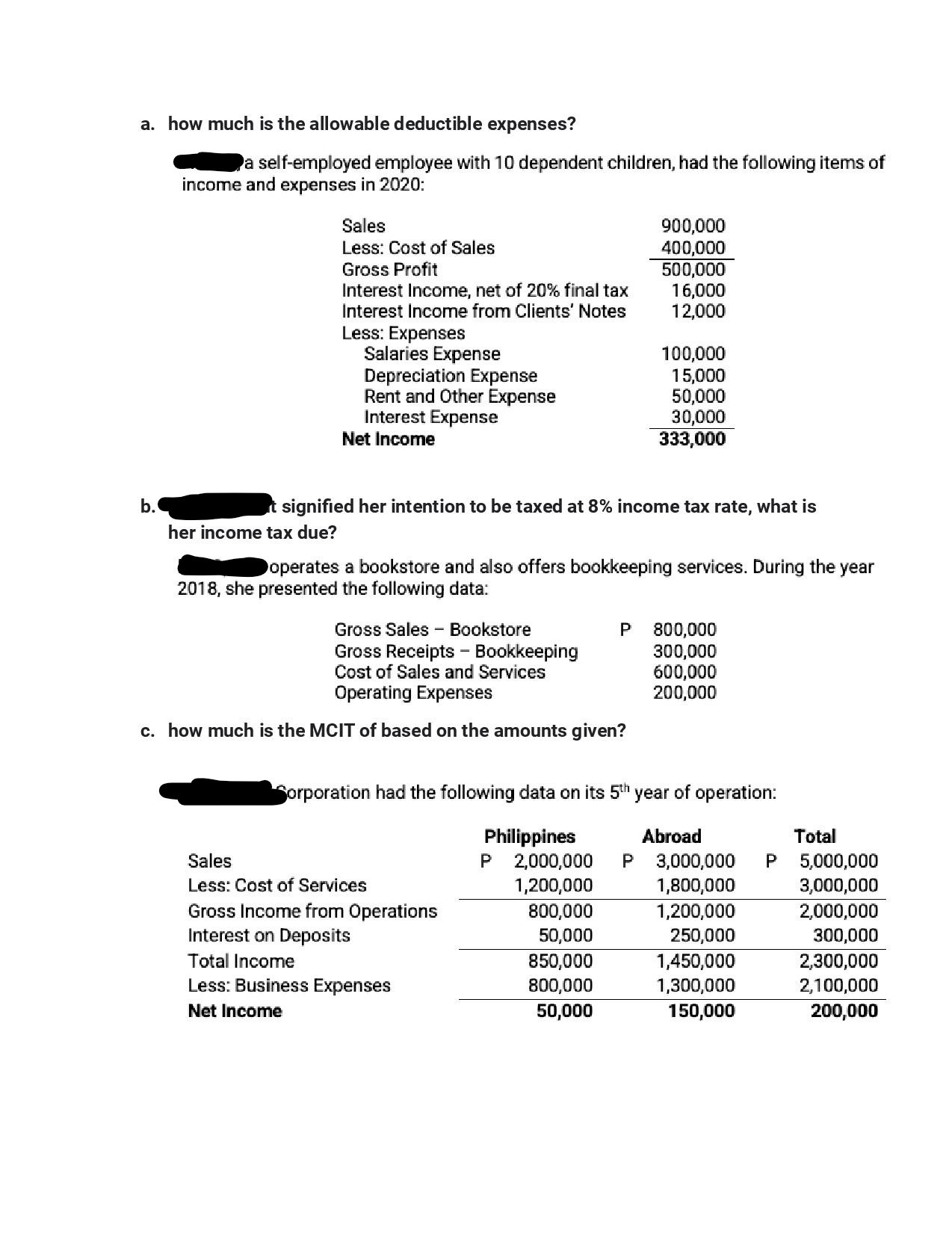 Please note that this is based on Philippine Tax