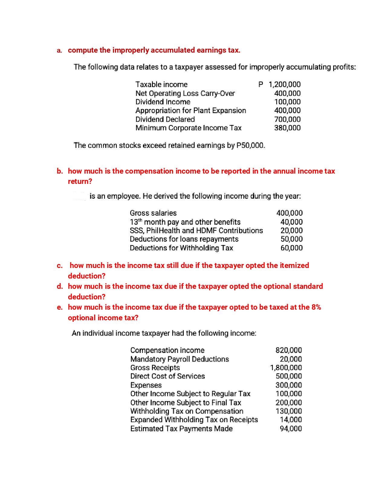 Please note that this is based on Philippine Tax