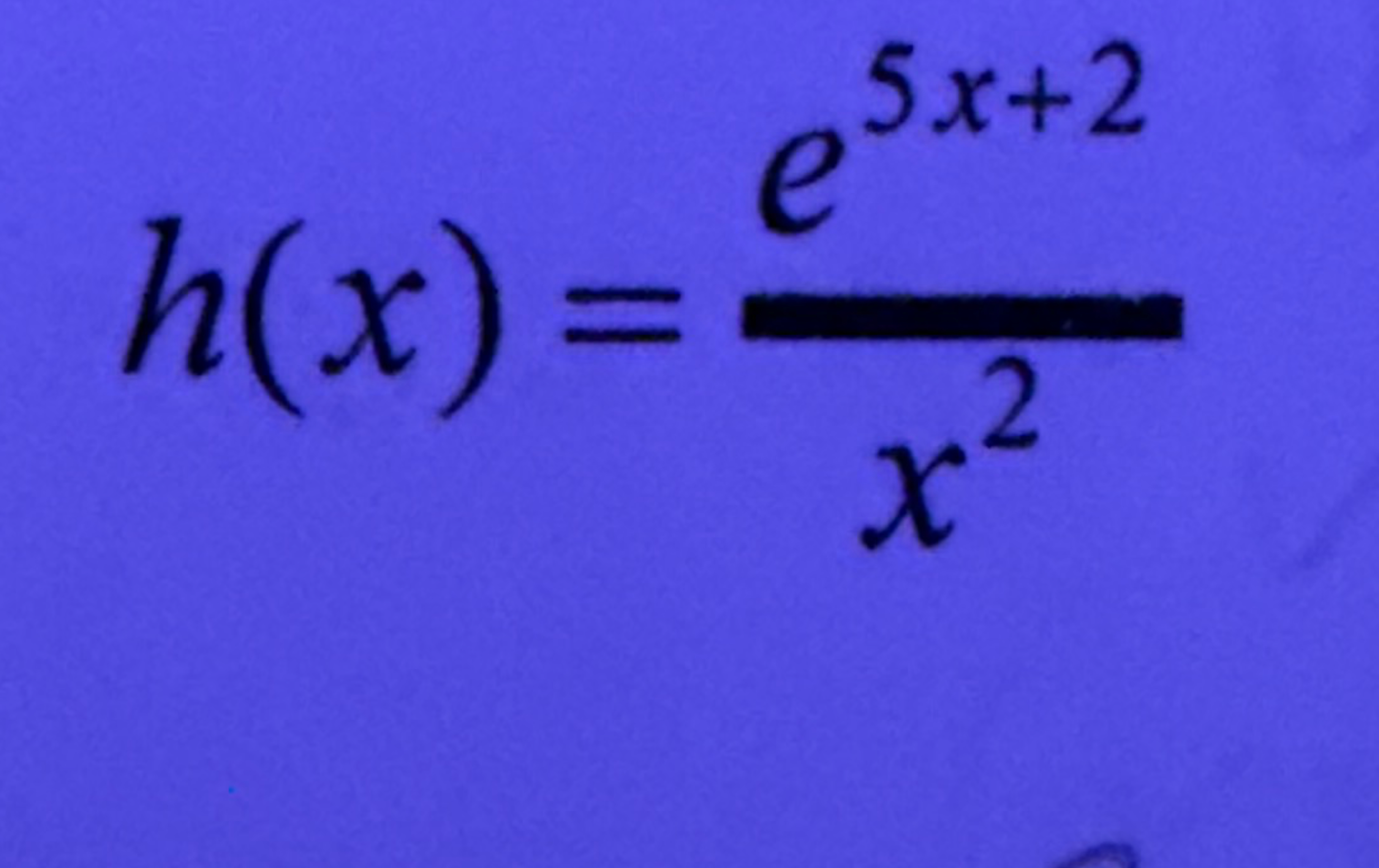 code class = "asciimath" > h ( x ) = ( e ^ ( 5 x