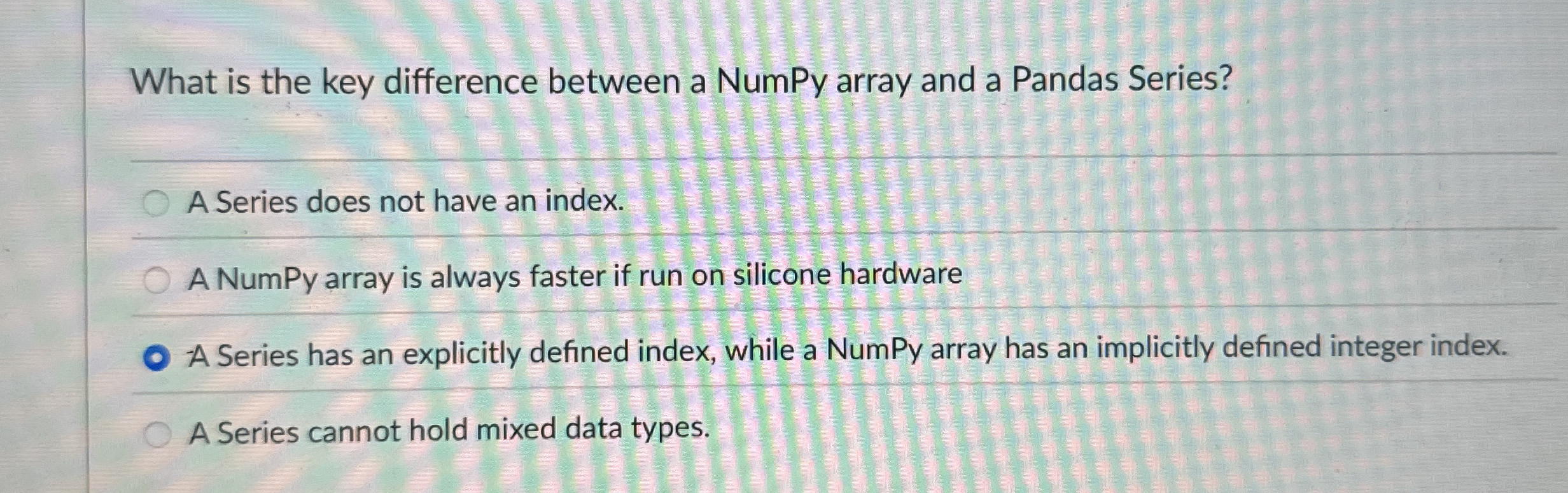 What is the key difference between a NumPy array