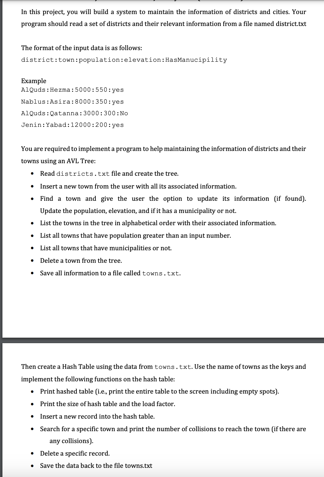 this project write code in c language plz and