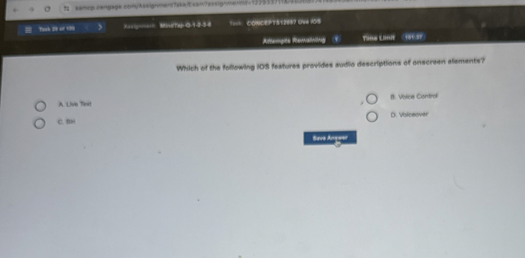 Which of the following loS foatures provides