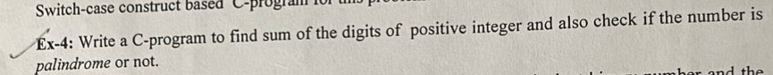 Ex - 4 : Write a C - program to find sum of the