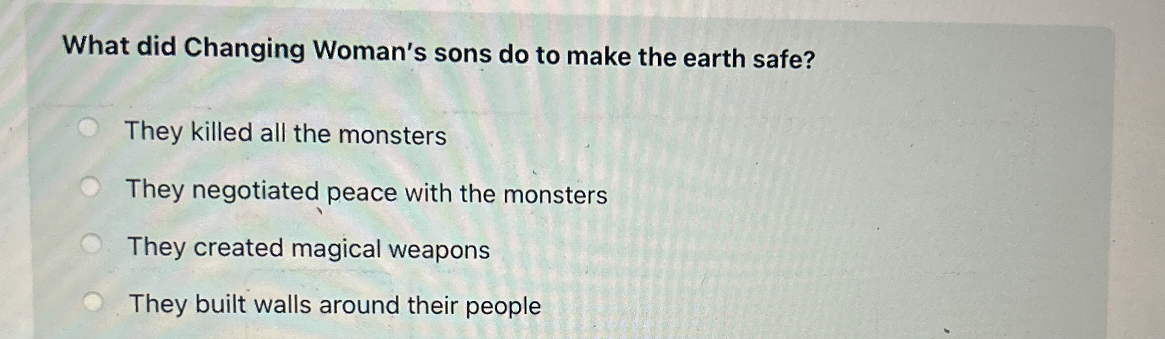 What did Changing Woman's sons do to make the