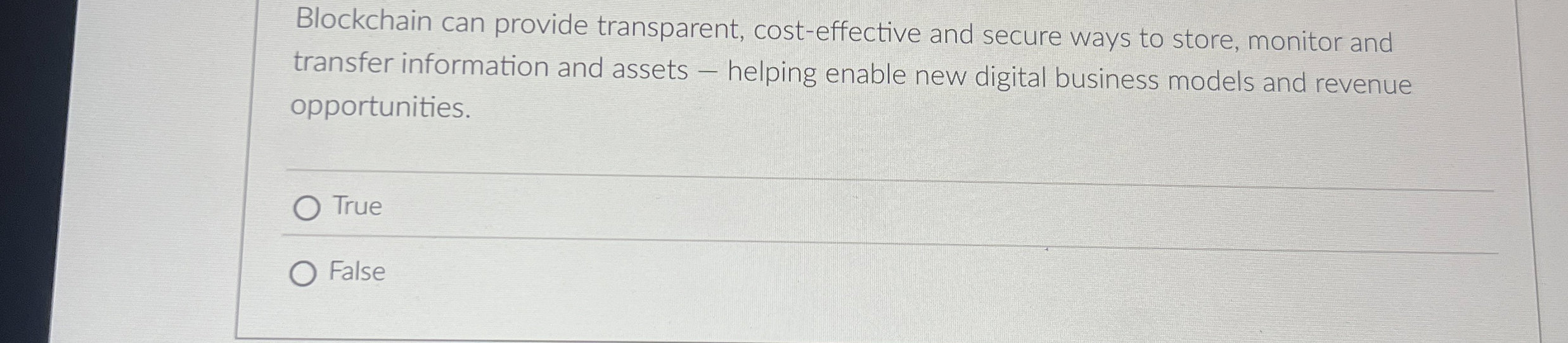 Blockchain can provide transparent, cost -