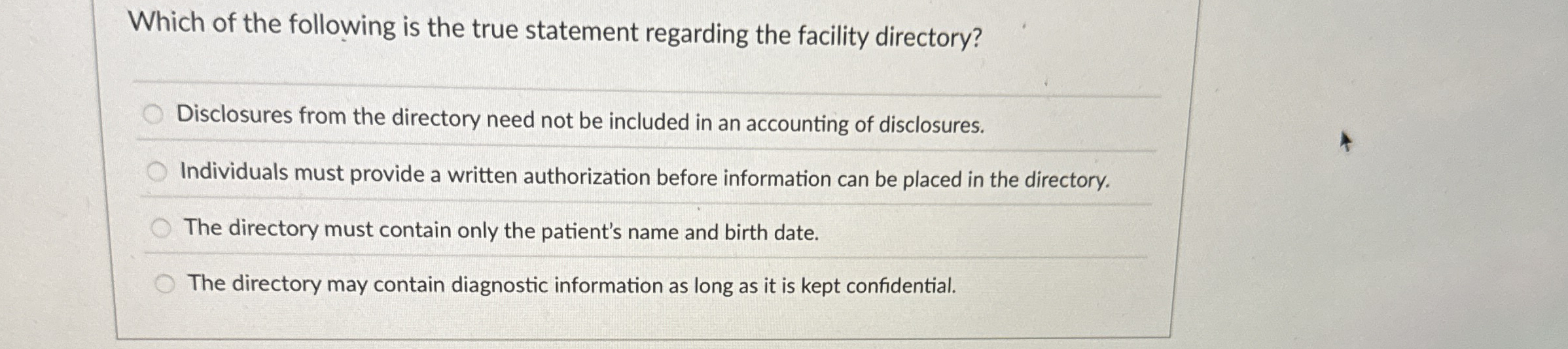 Which of the following is the true statement