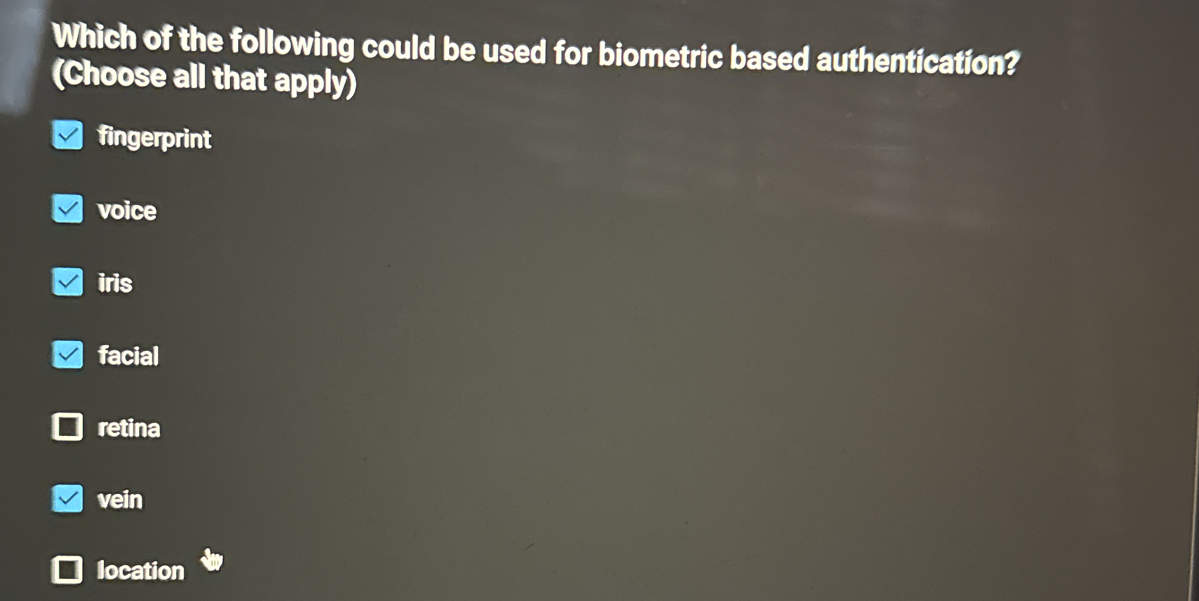 Which of the following could be used for