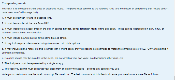 Hello, I would like to compose a piece of music