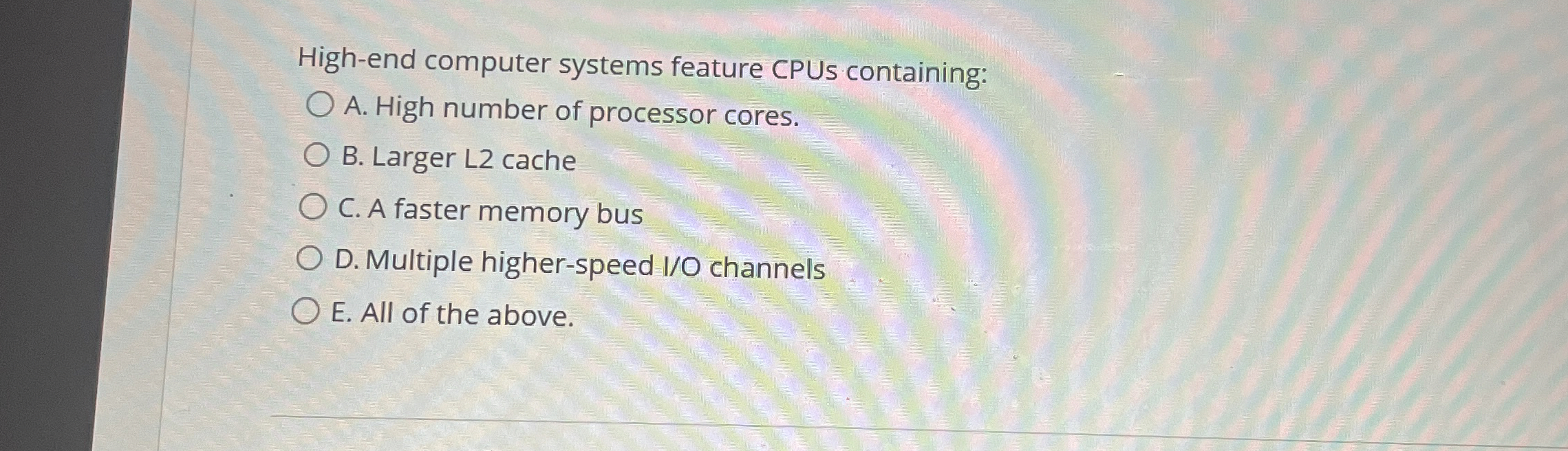 High - end computer systems feature CPUs