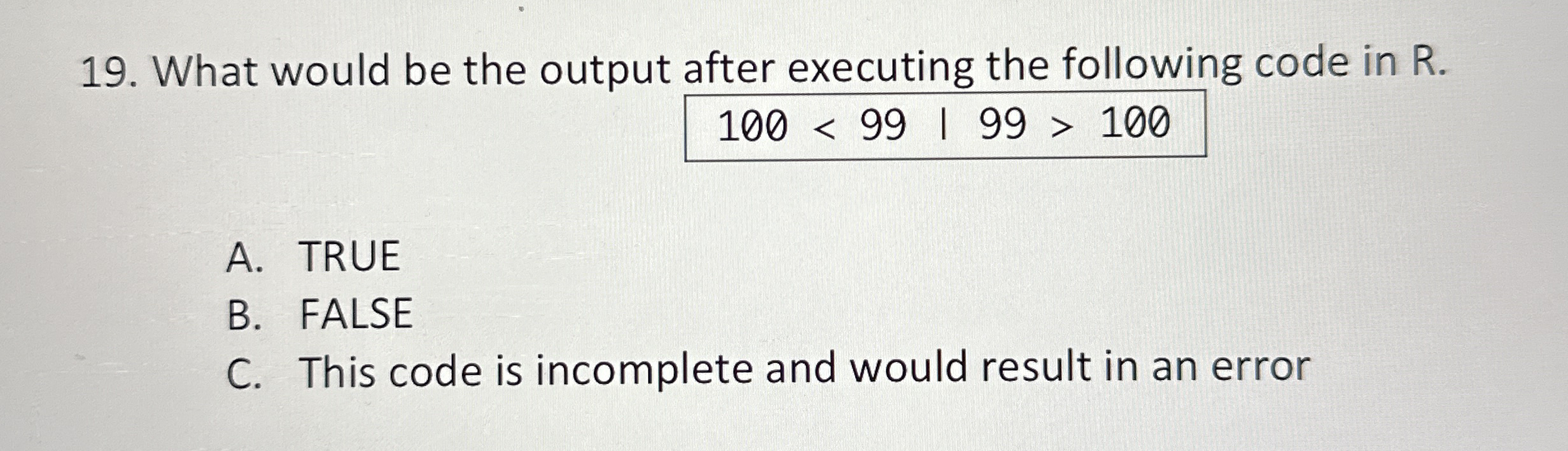 What would be the output after executing the