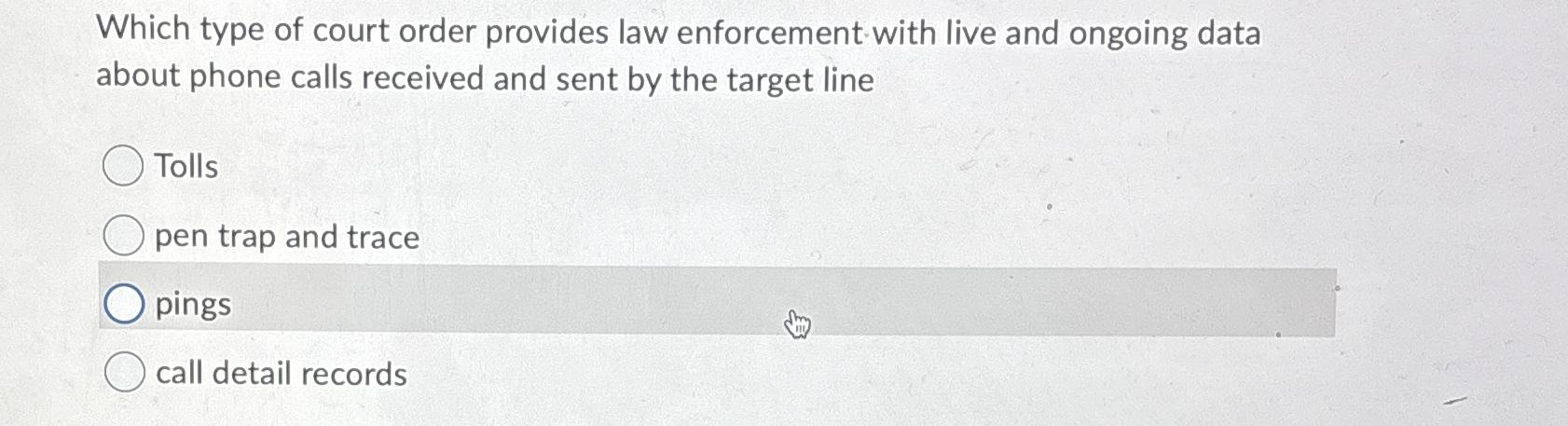Which type of court order provides law