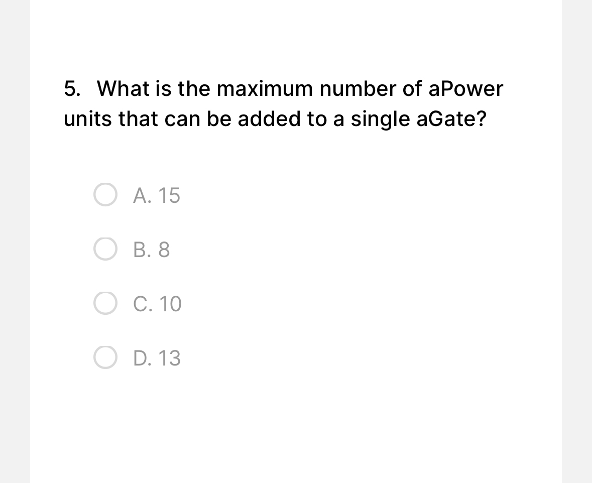 What is the maximum number of aPower units that