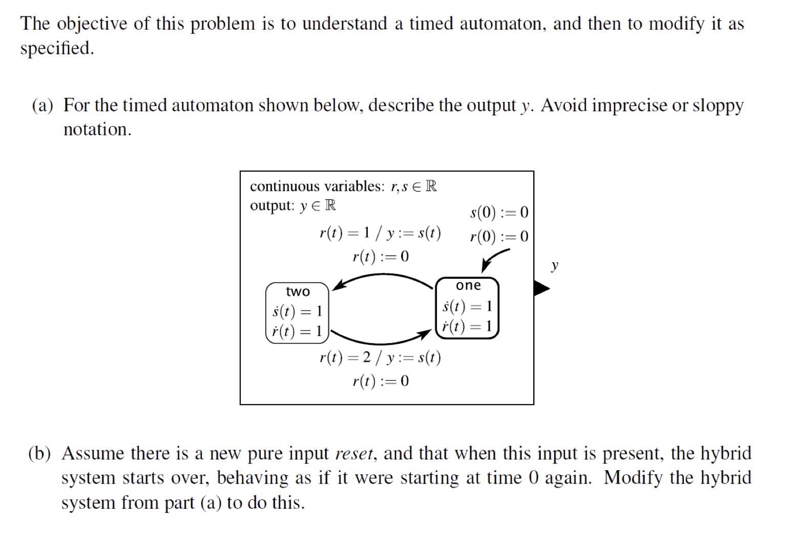 The objective of this problem is to understand a