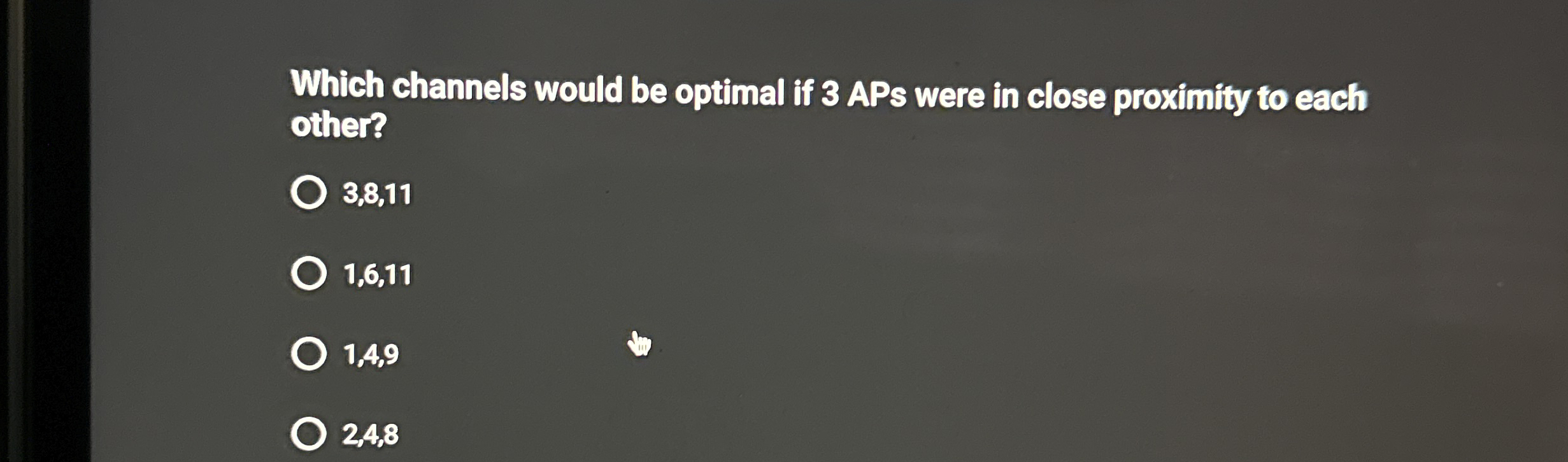 Which channels would be optimal if 3 APs were in