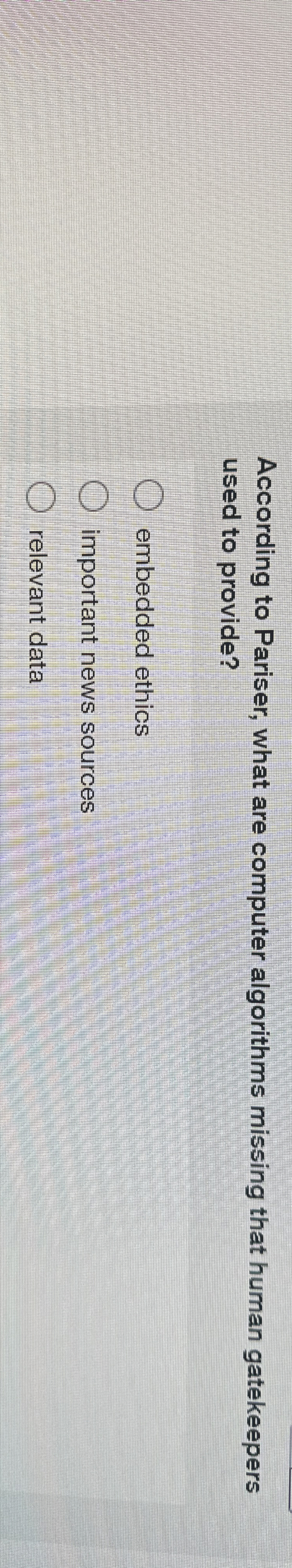 According to Pariser, what are computer