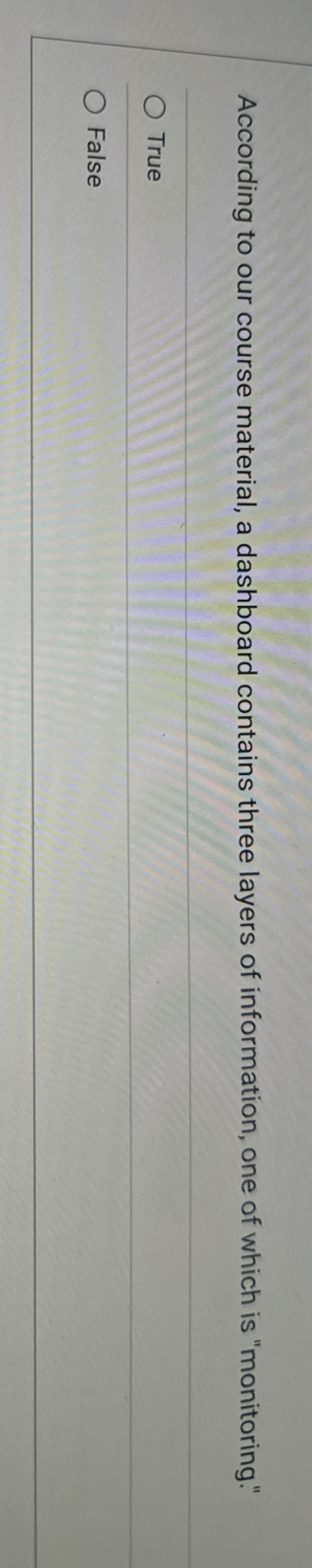 According to our course material, a dashboard