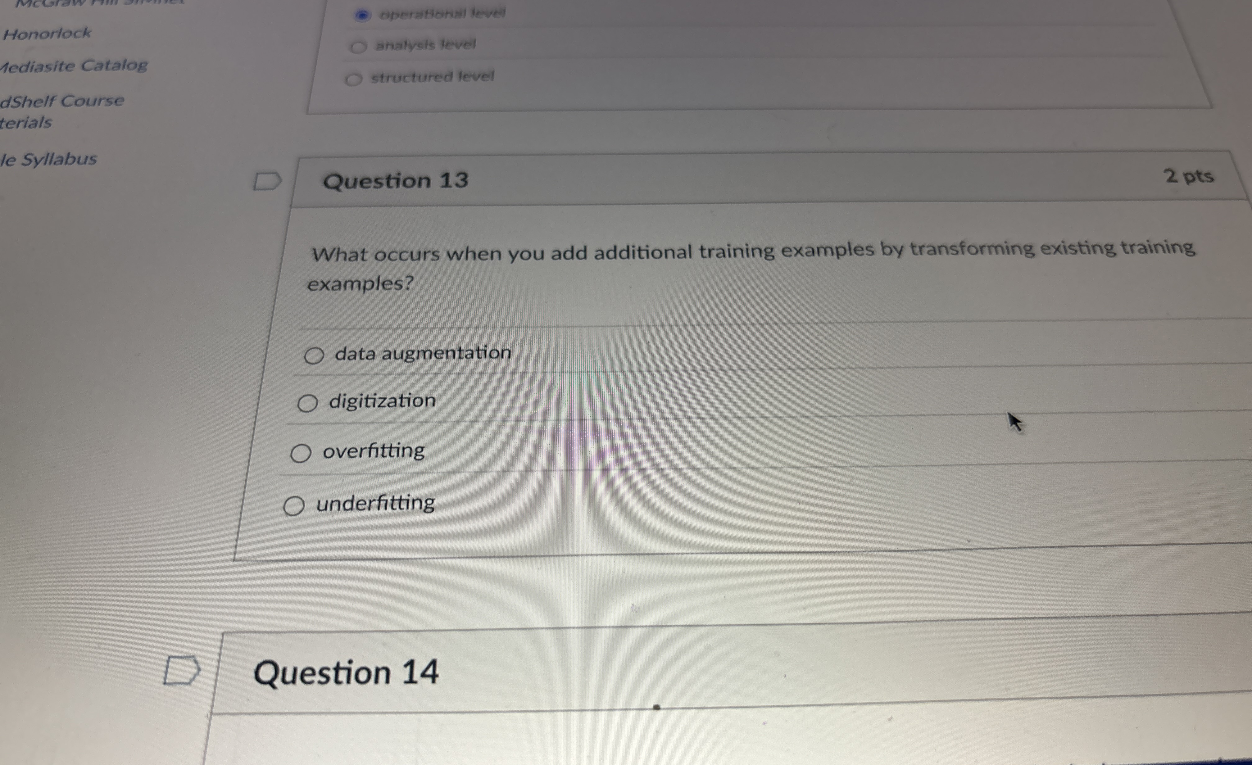 Question 1 3 2 pts What occurs when you add