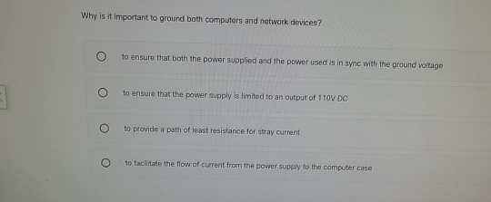 Why is it important to ground both computers and