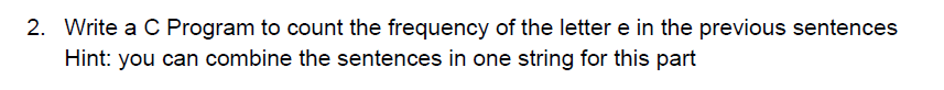 2 . Write a C Program to count the frequency of