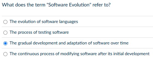 What does the term "Software Evolution" refer to