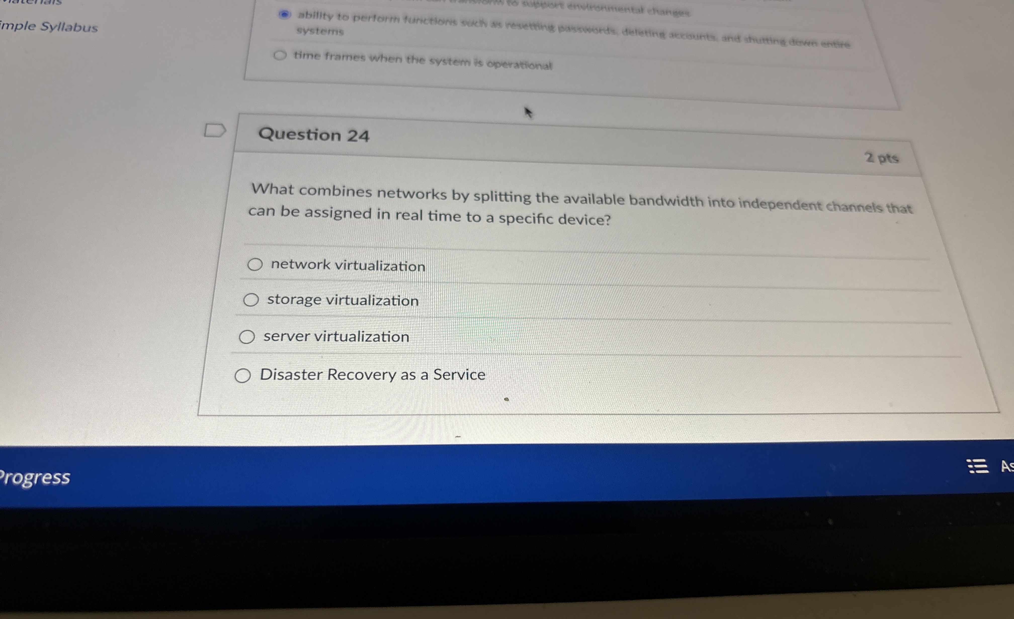 Question 2 4 What combines networks by splitting