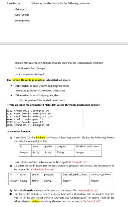 write it in oop language and use import java.io .