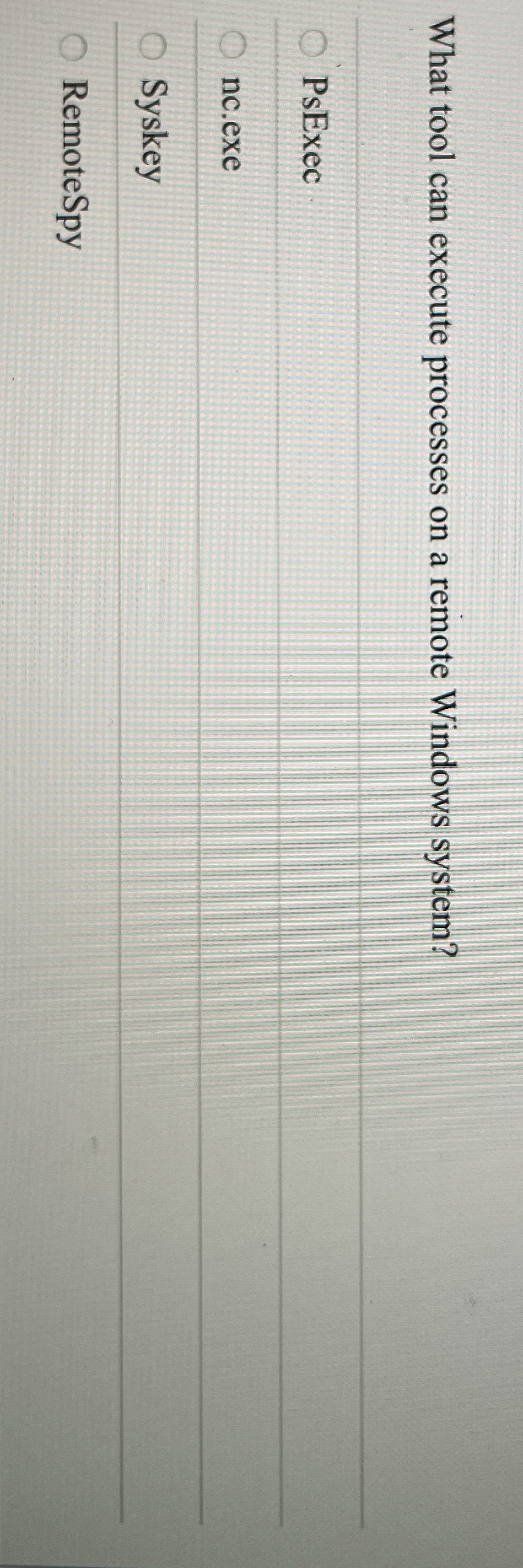 What tool can execute processes on a remote