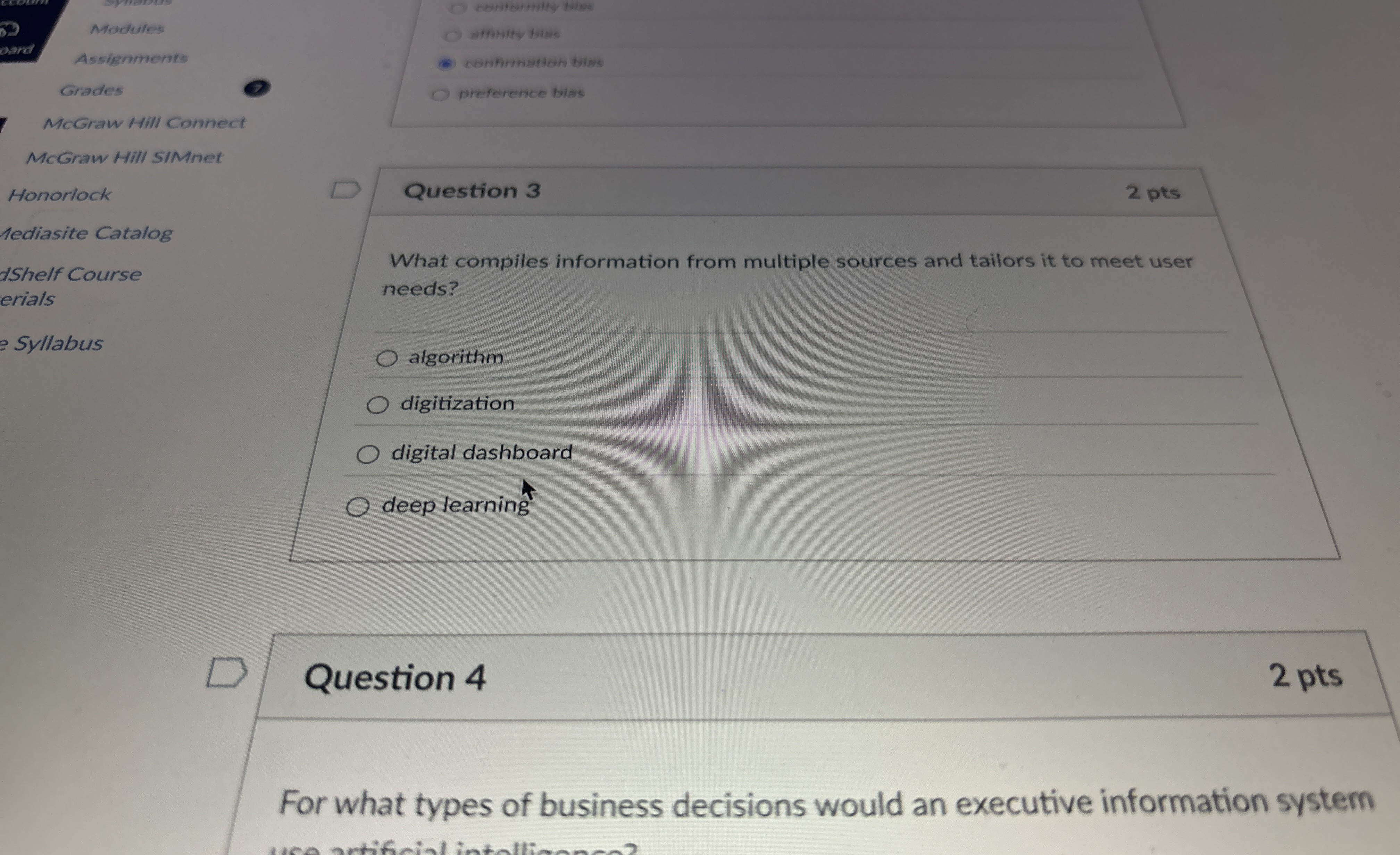 Question 3 What compiles information from