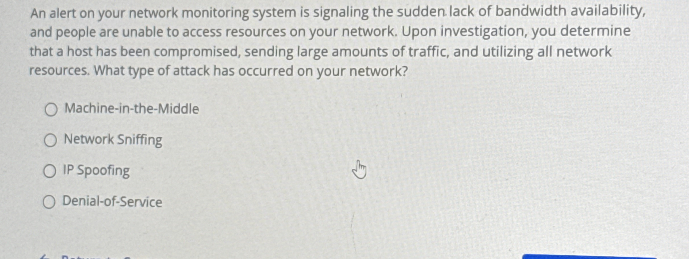 An alert on your network monitoring system is