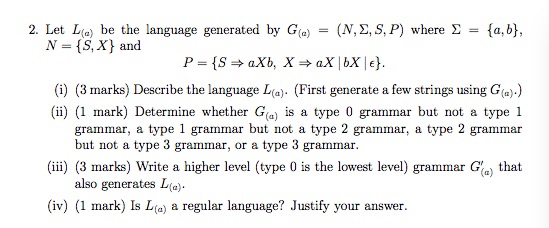 Let L = { an bn | cn dn } , such that n  style=