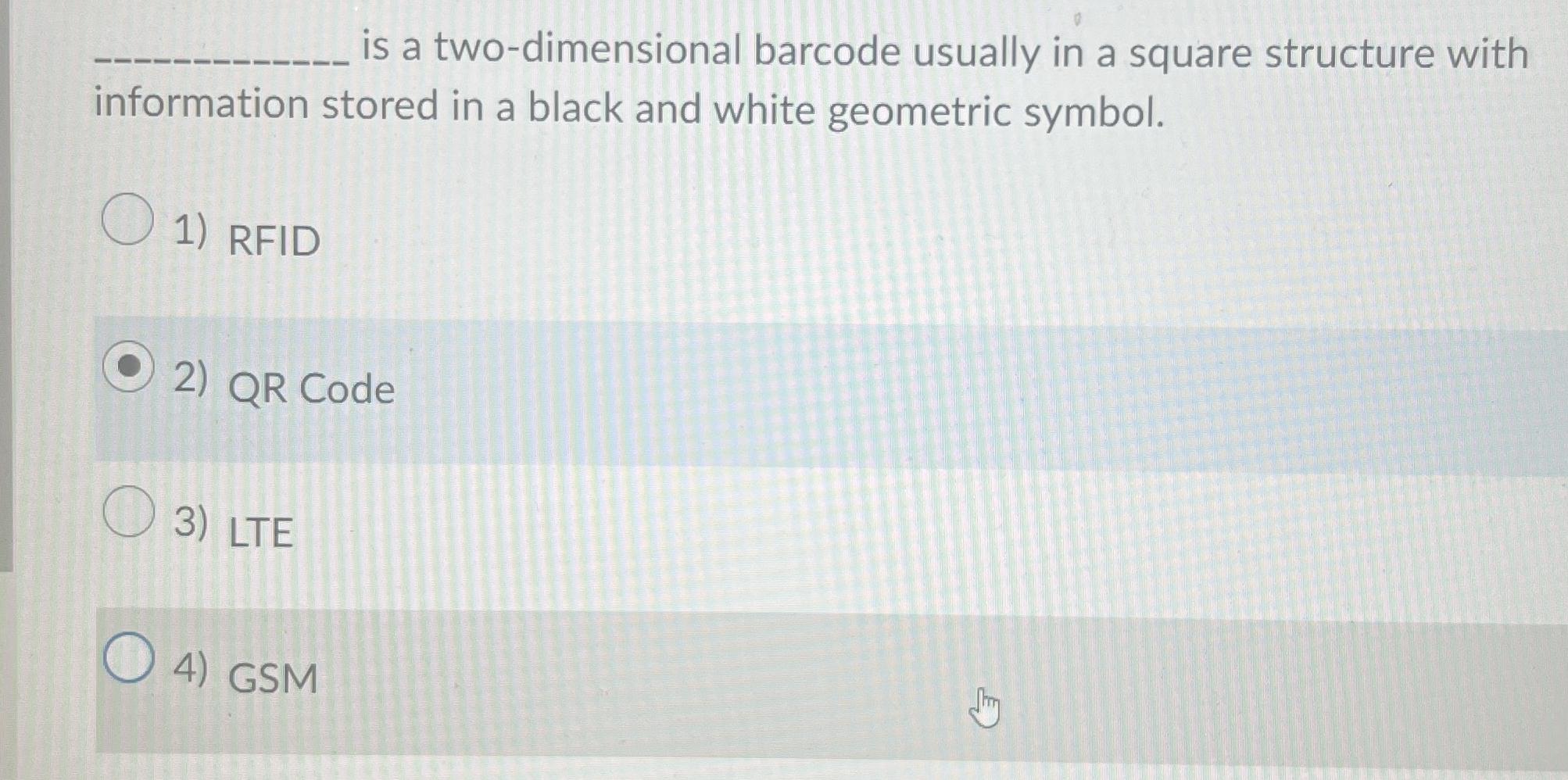 is a two - dimensional barcode usually in a
