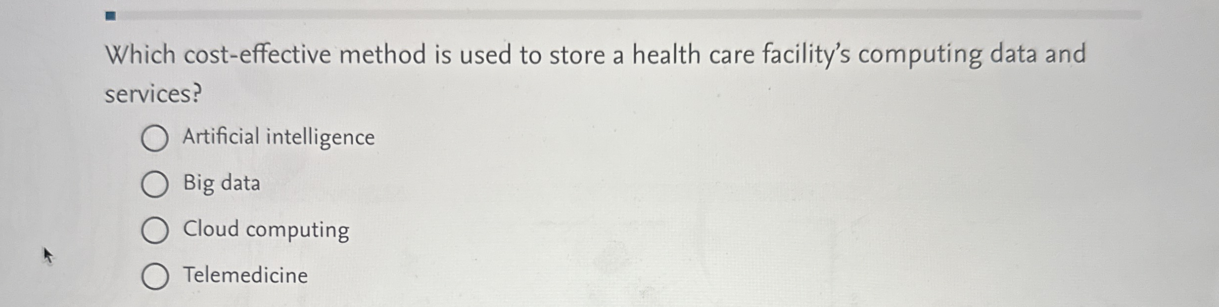 Which cost - effective method is used to store a