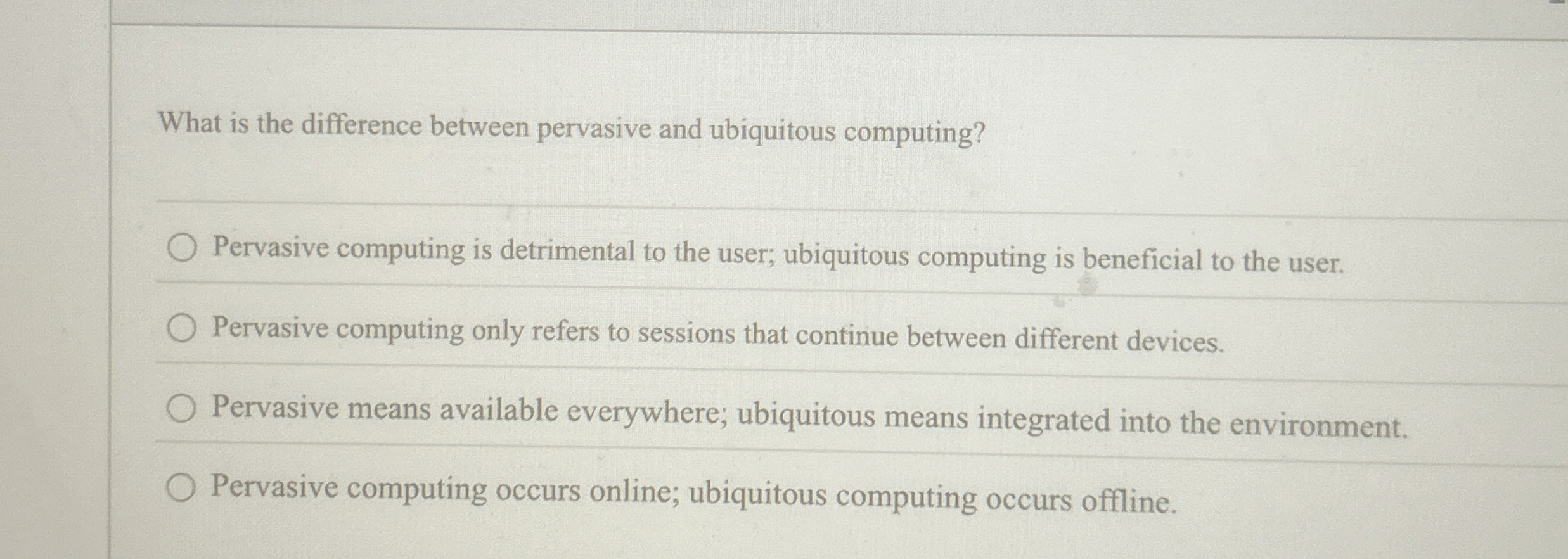 What is the difference between pervasive and