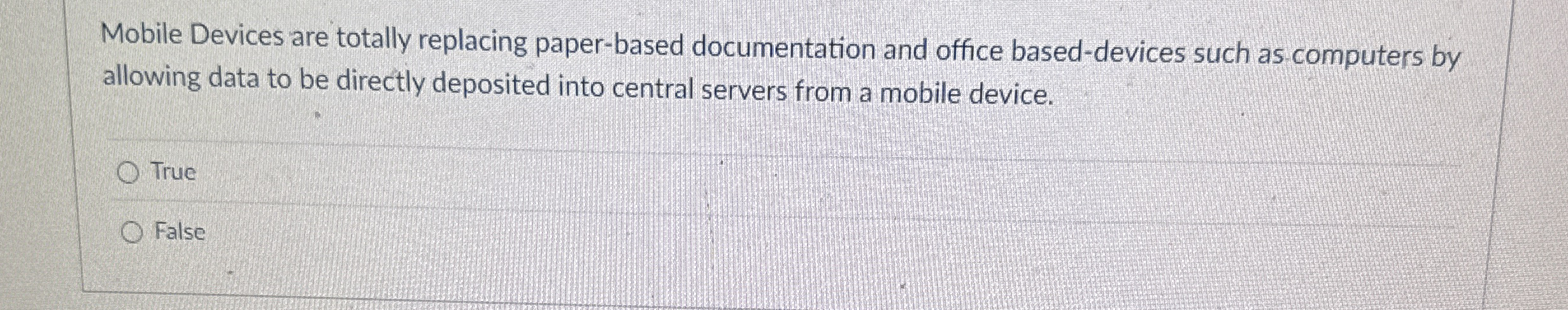 Mobile Devices are totally replacing paper -