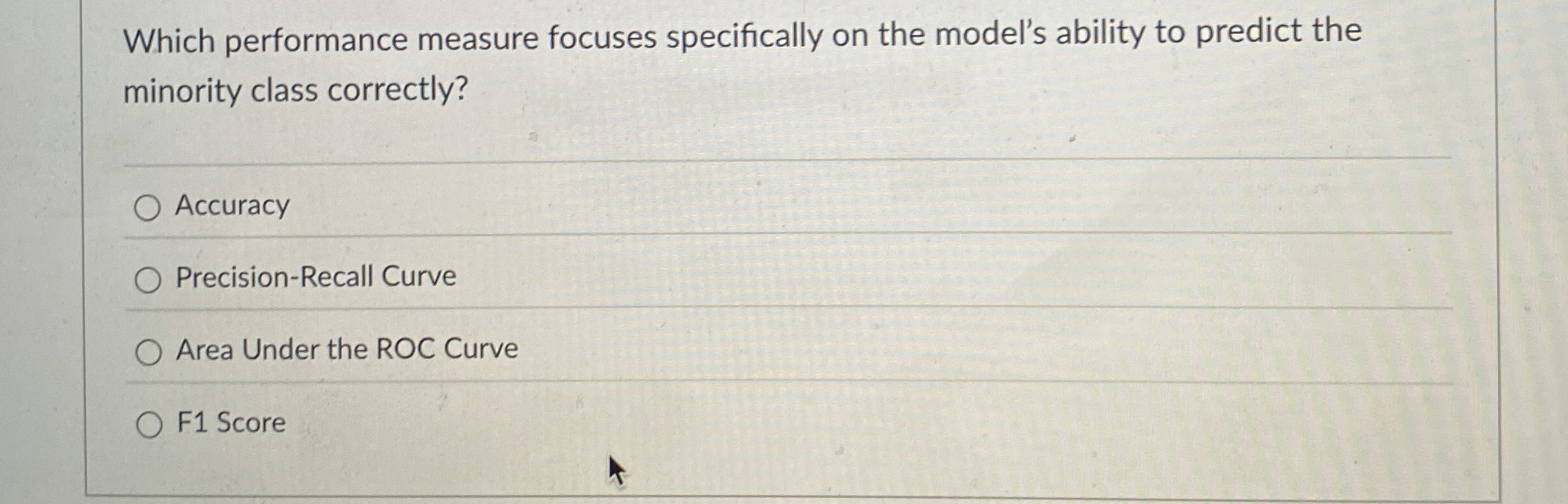 Which performance measure focuses specifically on