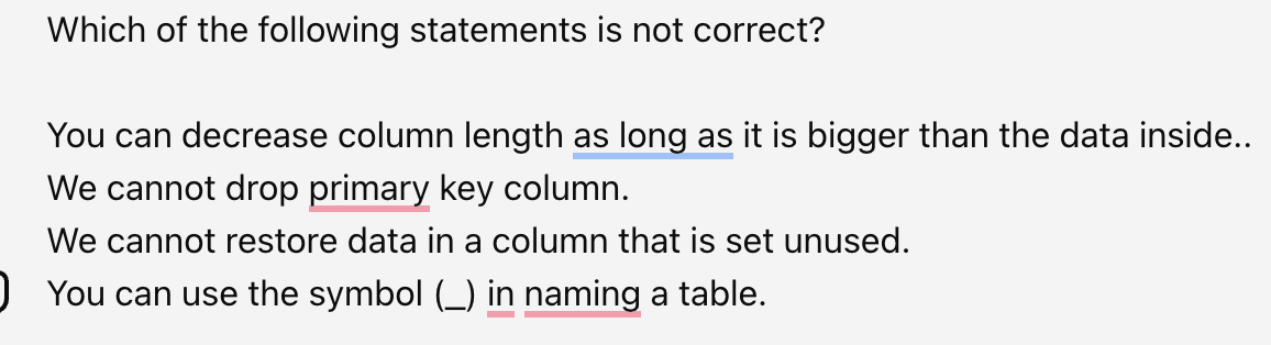 Which of the following statements is not correct?