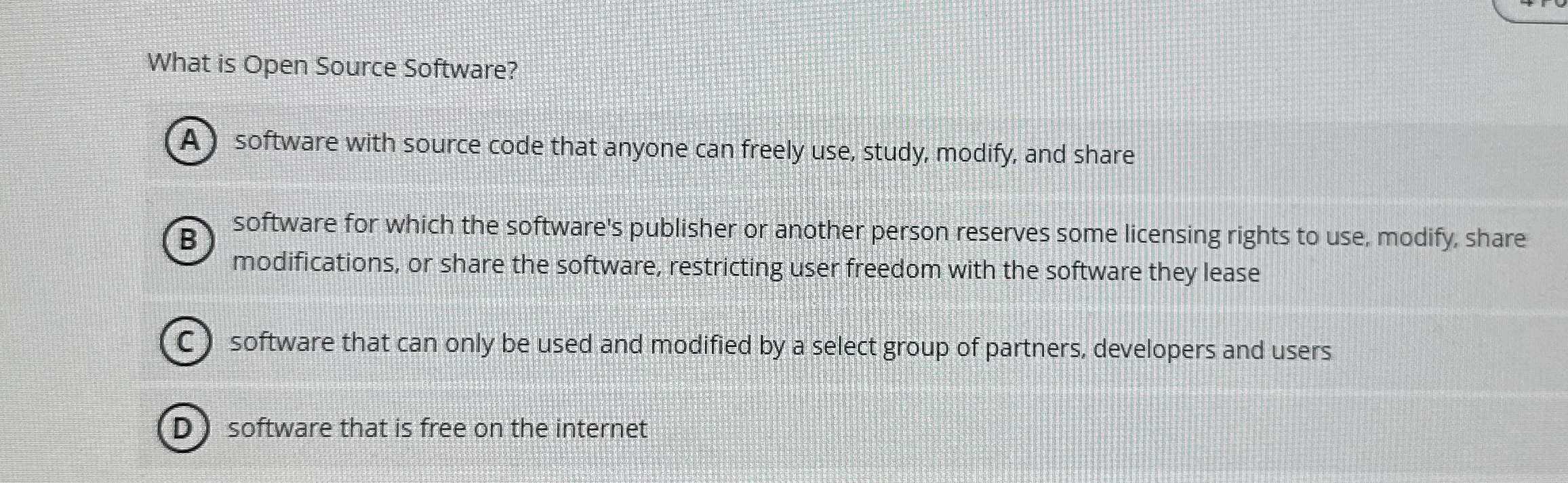 What is Open Source Software? software with