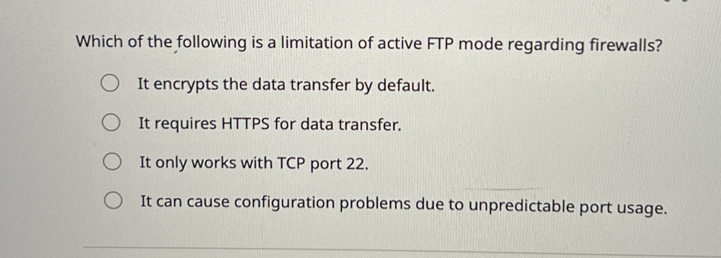 Which of the following is a limitation of active