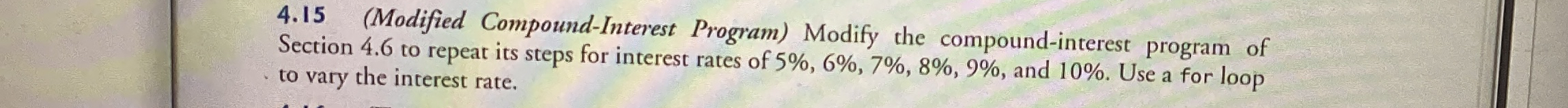 4 . 1 5 ( Modified Compound - Interest Program )