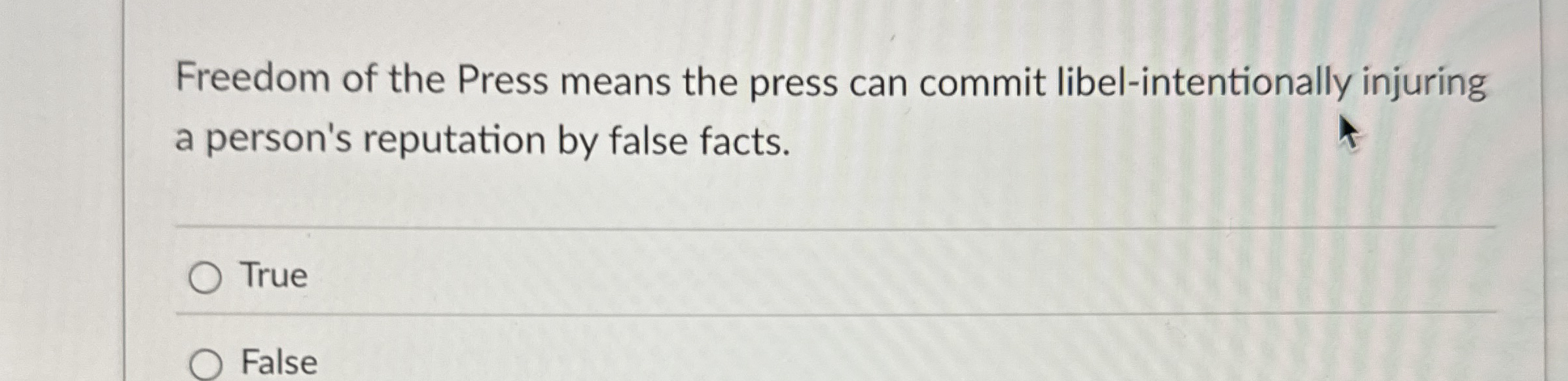 Freedom of the Press means the press can commit